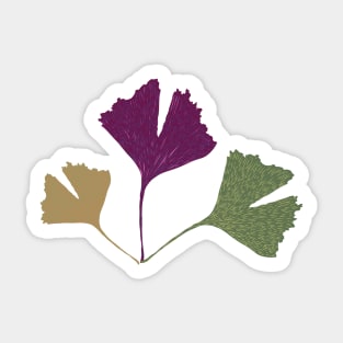 Ginkgo biloba leaves Sticker